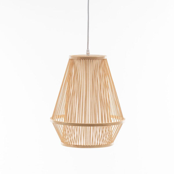 Chandeliers & Ceiling Fixtures Natural Woven Bamboo Empire Pendant Lamp Hanging Light Bell Shade Boho Tropical