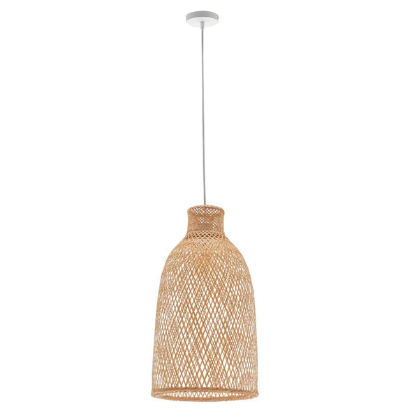 Chandeliers & Ceiling Fixtures Natural Woven Bamboo Cone Pendant Lamp Hanging Light Bell Shade Boho Tropical