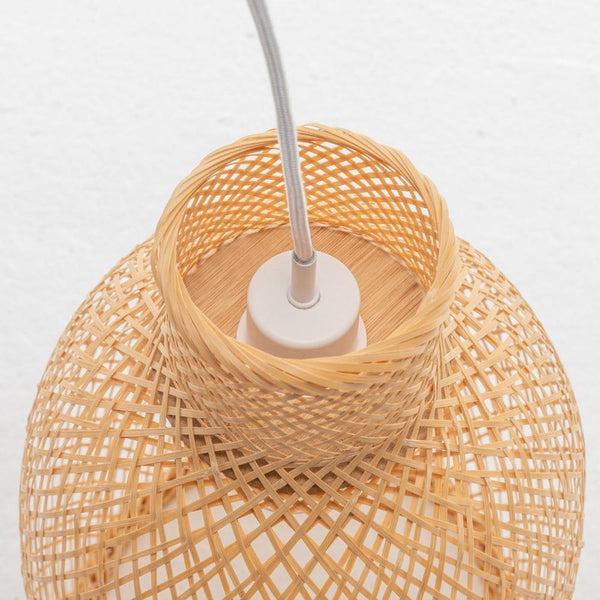 Chandeliers & Ceiling Fixtures Natural Woven Bamboo Cone Pendant Lamp Hanging Light Bell Shade Boho Tropical