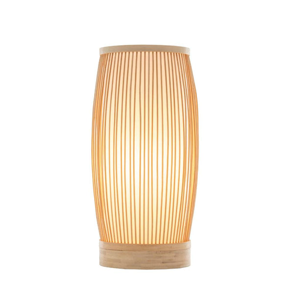 Lamps Natural Woven Bamboo Cylinder Table Lamp Light Shade Boho Tropical Coastal