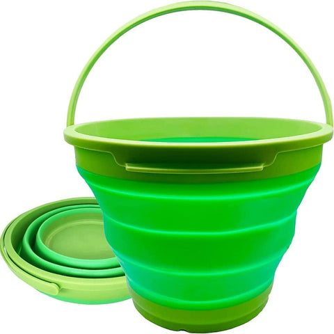 Other Tackle & Accessories 7 Litre Foldable Collapsible Silicone Bucket For Home/Hiking/Camping/Fishing Green