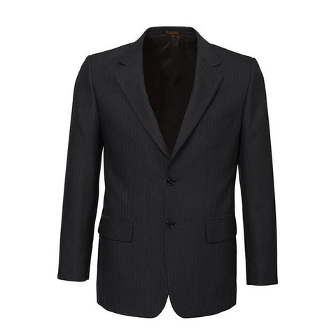 Coats, Jackets & Vests Mens Single Breasted 2 Button Suit Jacket Work Business Pin Striped Charcoal