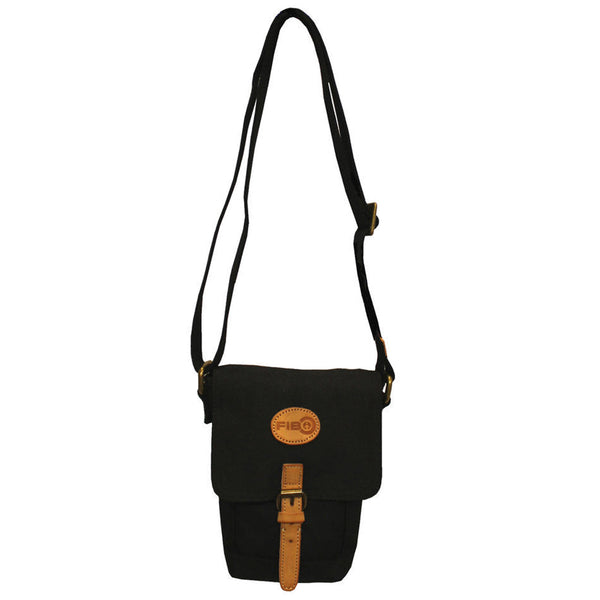 Bags Fib Water Resistant Small Shoulder Canvas Bag Adjustable Strap Black