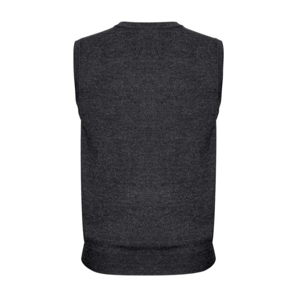 Coats, Jackets & Vests Mens Wool Blend V Neck Vest Sleeveless Double Knit Charcoal X Small