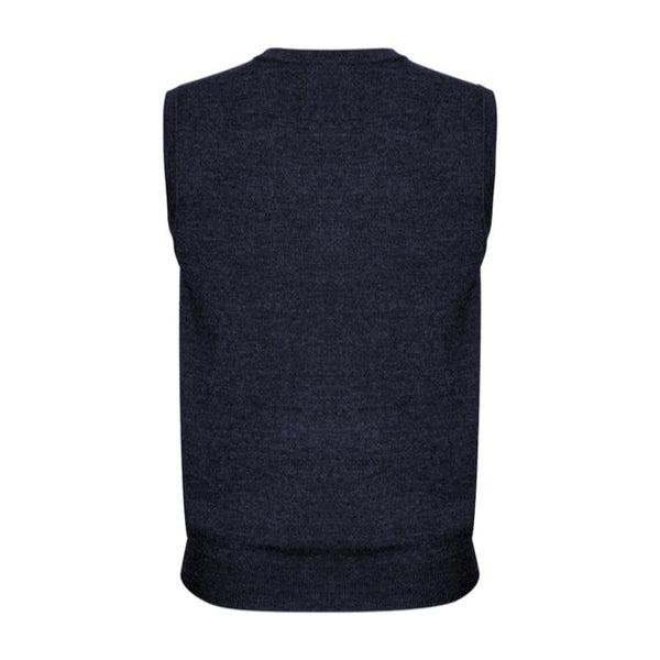 Coats, Jackets & Vests Mens Wool Blend V Neck Vest Sleeveless Double Knit Navy X Small