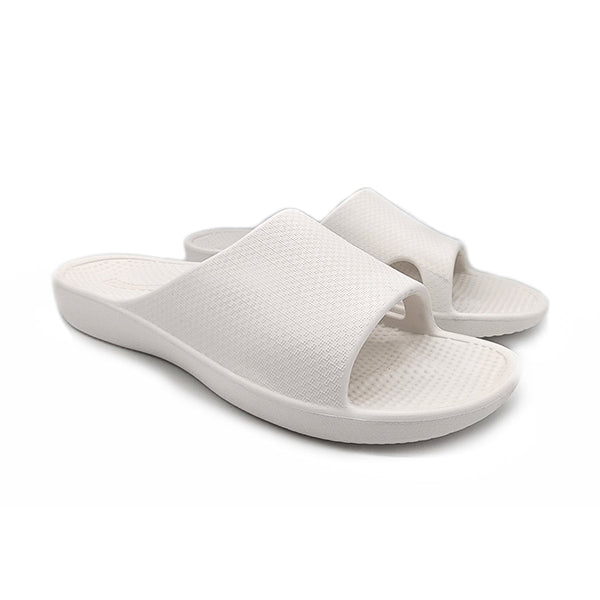 Slippers Archline Rebound Orthotic Slides Flip Flop Thongs Slip On Support White