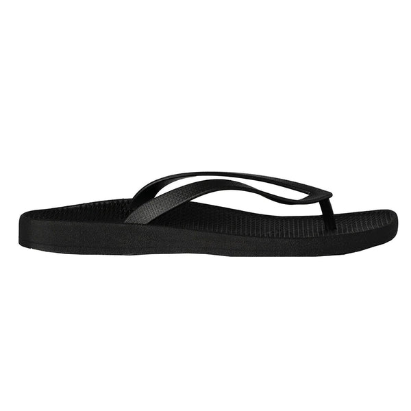 Slippers Archline Breeze Support Orthotic Thongs Flip Flops Black 36 Eur (Womens 5Us)