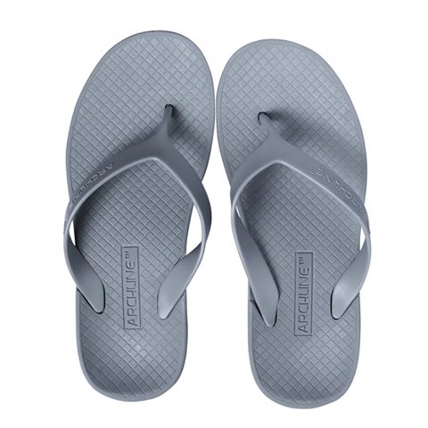 Slippers Archline Orthotic Flip Flops Thongs Support Shoes Footwear Grey