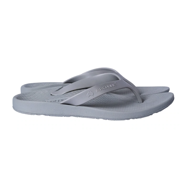 Slippers Archline Orthotic Flip Flops Thongs Support Shoes Footwear Grey