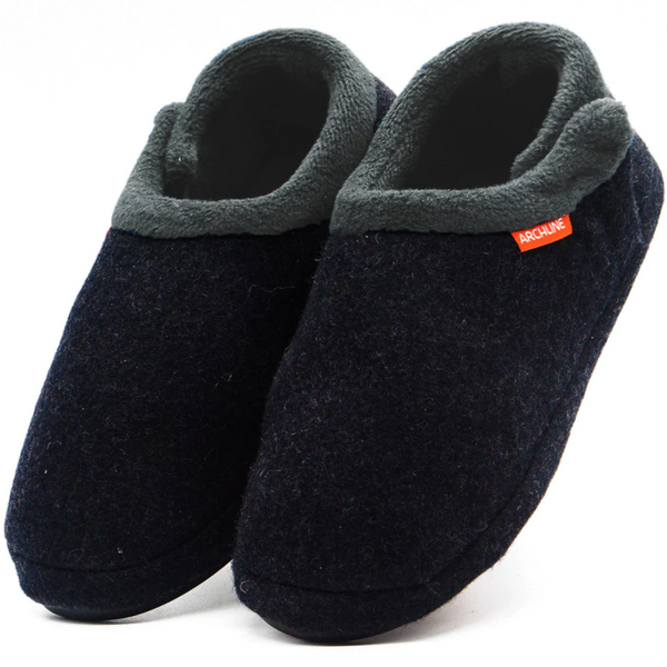 Slippers Archline Orthotic Closed Scuffs Orthopedic Moccasins Shoes Charcoal Marle