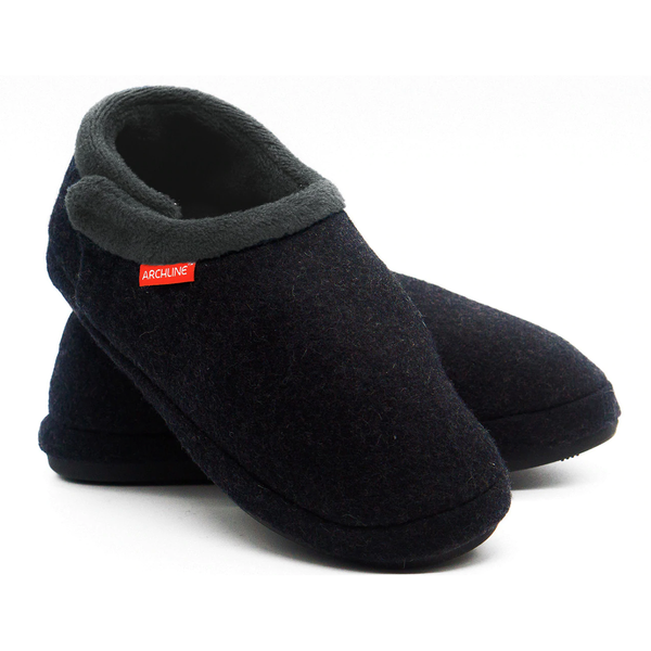 Slippers Archline Orthotic Closed Scuffs Orthopedic Moccasins Shoes Charcoal Marle