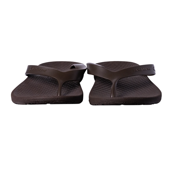 Slippers Archline Orthotic Thongs Support Shoes Footwear Flip Flops Orthopedic Brown/Brown