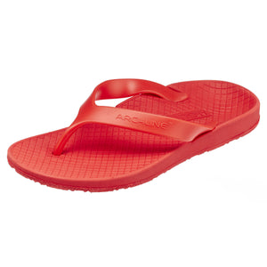 Slippers Archline Orthotic Thongs Support Shoes Footwear Flip Flops Orthopedic Red/Red