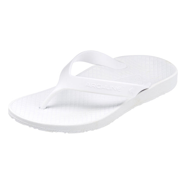 Slippers Archline Orthotic Thongs Support Shoes Footwear Flip Flops Orthopedic White/White