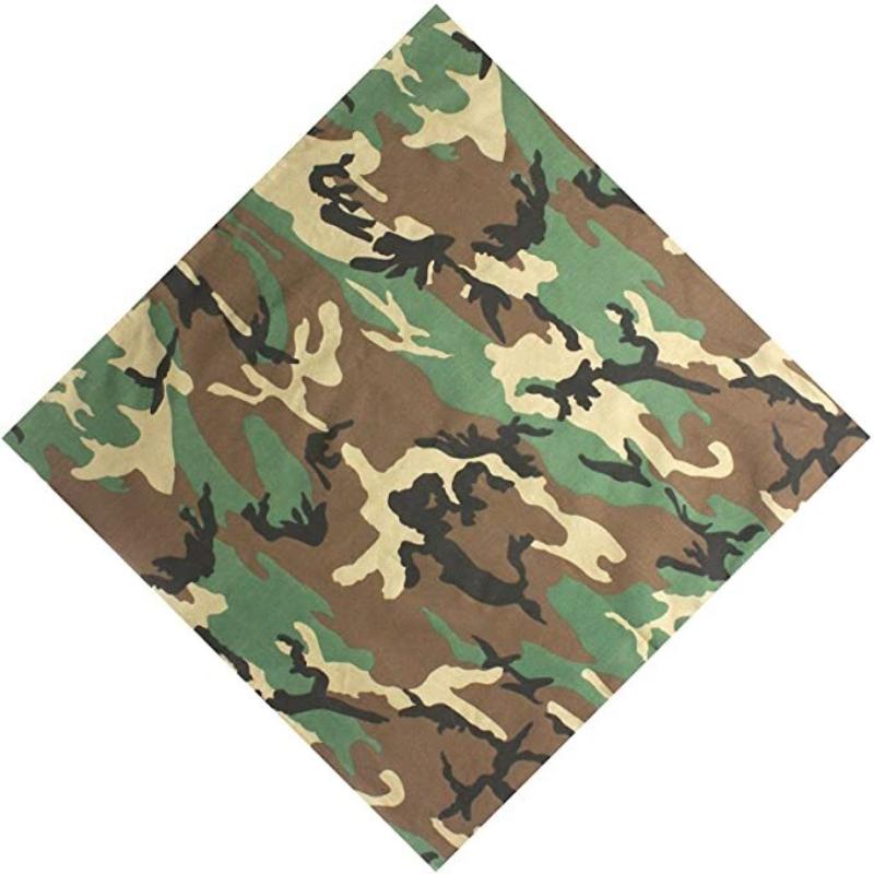 Scarves Bandana Paisley 100% Cotton Head Wrap Durag Bandanna Summer Biker Scarf Mask Army Camouflage