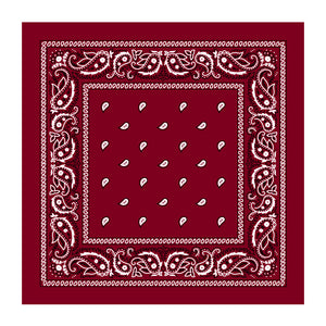 Scarves Bandana Paisley 100% Cotton Head Wrap Durag Bandanna Summer Biker Scarf Mask Burgundy