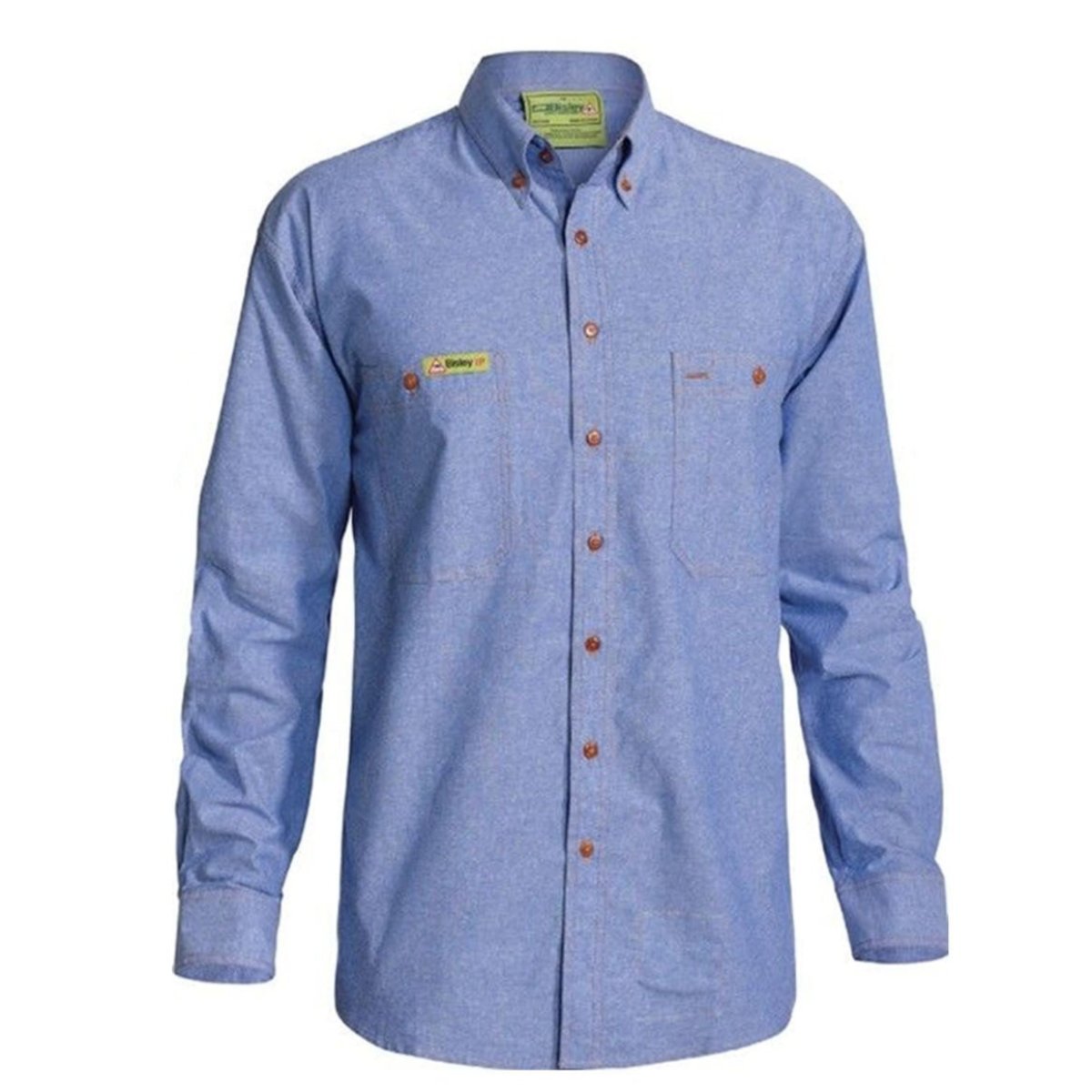 Casual Shirts Bisley Insect Protection Repellent Long Sleeve Casual Shirt Fishing Camping Blue