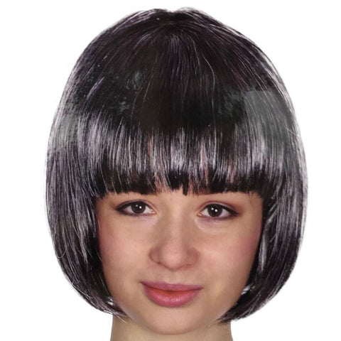 Wigs, Facial Hair Bob Wig Costume Short Straight Fringe Cosplay Party Full Hair Womens Fancy Dress Grey