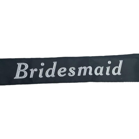 Belts & Sashes Hen's Night Sash Party Girls Wedding Bridesmaid Bridal To Be Satin Sashes (Black)