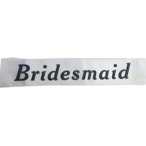 Belts & Sashes Hen's Night Sash Party Girls Wedding Bridesmaid Bridal To Be Satin Sashes (White)