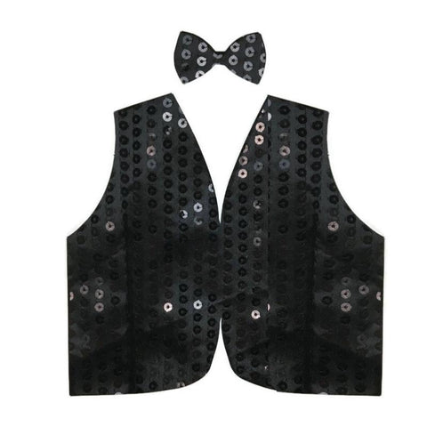 Unisex Costumes Mens Sequin Vest Dance Costume Party Coat Disco Accessory Sparkle Waistcoat