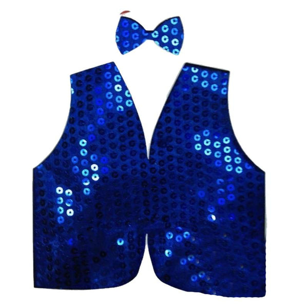 Unisex Costumes Mens Sequin Vest Dance Costume Party Coat Disco Accessory Sparkle Waistcoat