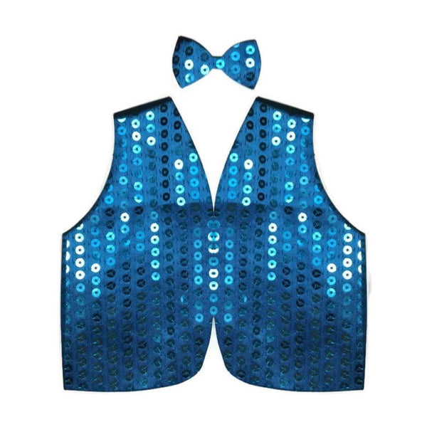 Unisex Costumes Mens Sequin Vest Dance Costume Party Coat Disco Accessory Sparkle Waistcoat