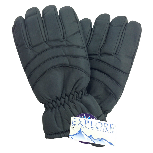 Gloves & Mittens Mens Thermal Ski Gloves Waterproof Warm Winter Snow Insulation Plain Black S/M