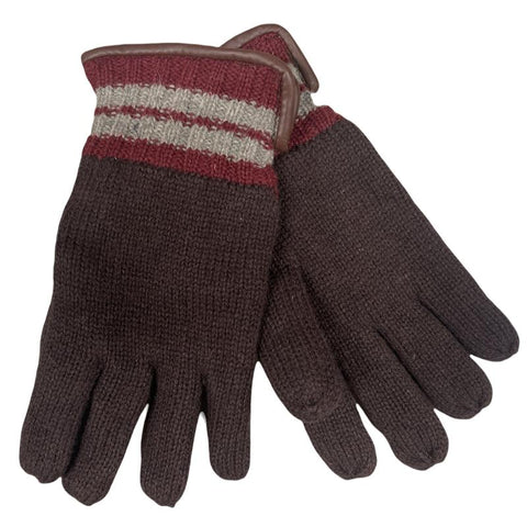 Gloves & Mittens Dents Wool Gloves Winter W/ Warm Fleece Insulated Thermal Knitted Brown