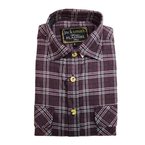 Casual Shirts Mens Flannelette Shirt 100% Cotton Check Authentic Long Sleeve Vintage Burgundy