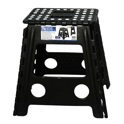 Benches Bar Stools 39Cm Plastic Folding Step Stool Portable Chair Flat Indoor/Outdoor Home Black