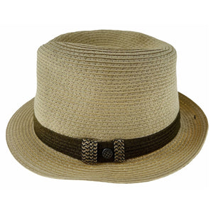 Hats Dents Mens Straw Hat Toyo Trilby Fedora Summer Sun Stingy Brim Natural/Brown S/M