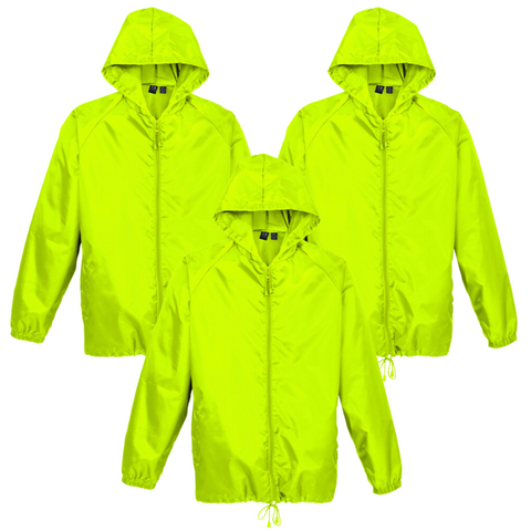 Coats, Jackets & Vests 3X Adult Plus Size Spray Jacket Hike Rain Vis Poncho Waterproof Fluoro Lime