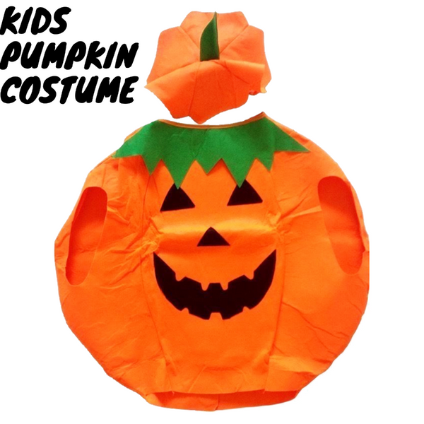 Unisex Costumes Kids Pumpkin Costume Halloween Unisex Fancy Dress Up Party Orange Vegetable