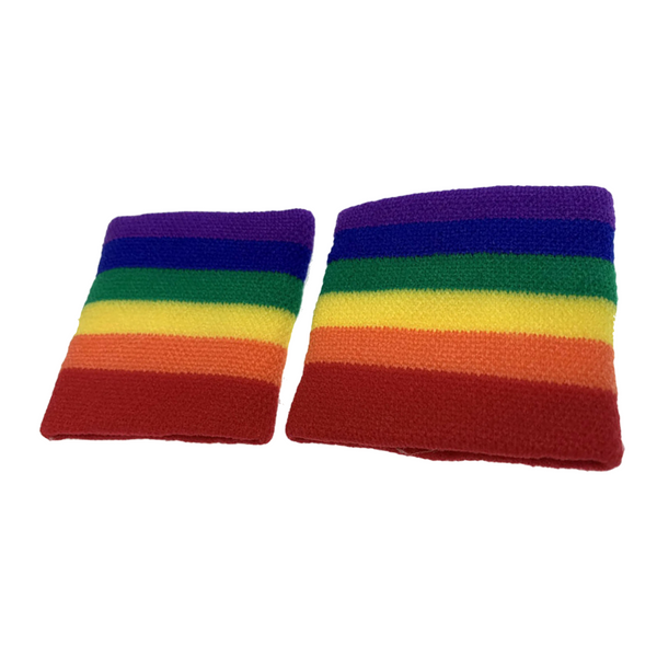 Unisex Costumes 3Pcs Set Lgbt Rainbow Stripe Tie + Scarf Wristbands Gay Pride Lesbian Party