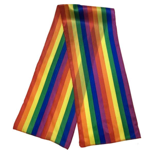 Unisex Costumes 3Pcs Set Lgbt Rainbow Stripe Tie + Scarf Wristbands Gay Pride Lesbian Party