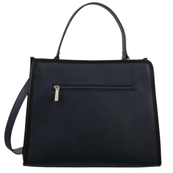 Women's Bags & Handbags Morrissey Ladies Italian Structured Leather Tote Bag Handbag Womens Navy