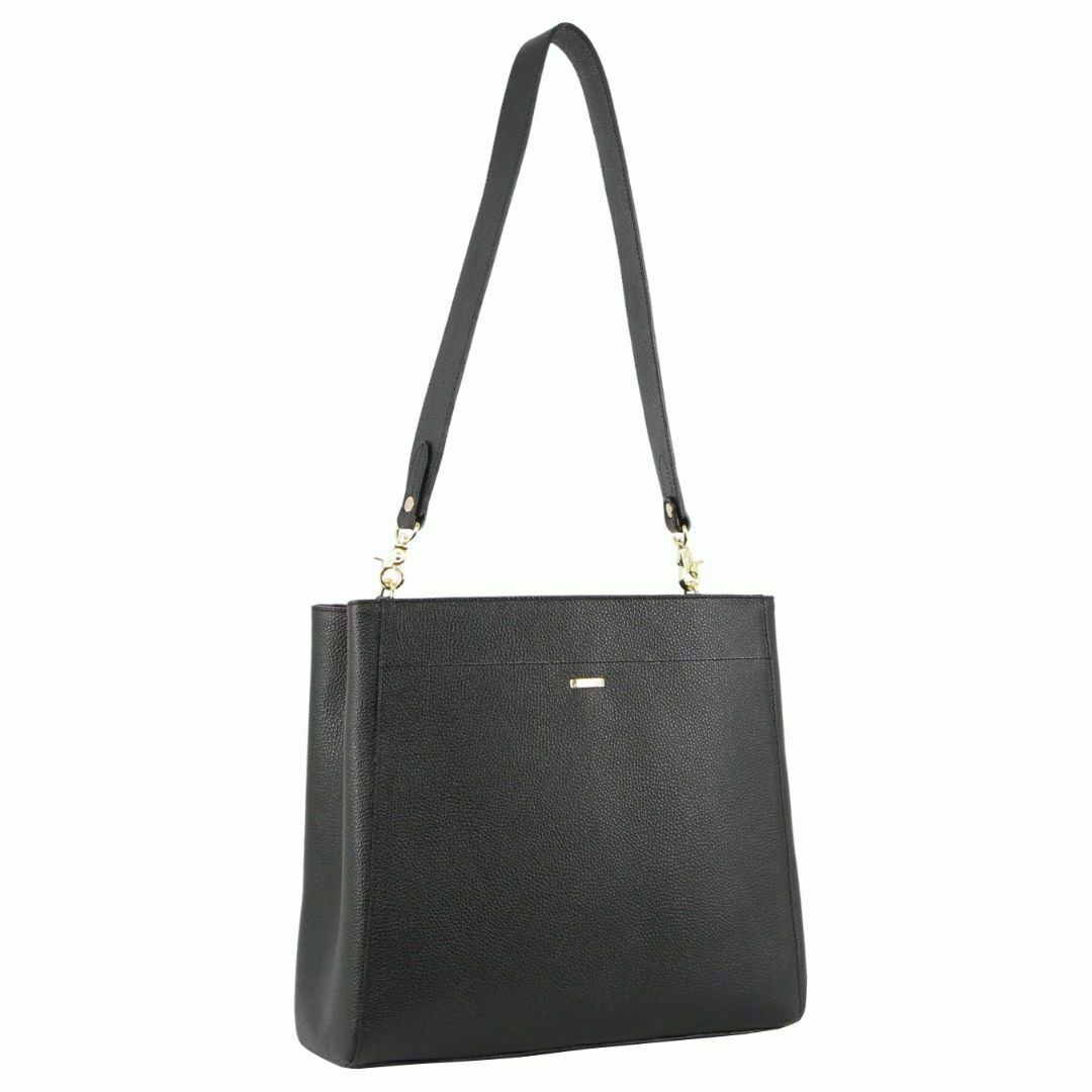 Women's Bags & Handbags Morrissey Womens Italian Structured Leather Cross Body Bag Handbag Ladies Black