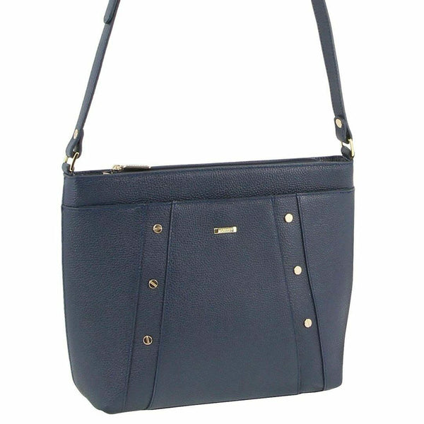 Women's Bags & Handbags Morrissey Italian Womens Structured Leather Cross Body Handbag Bag Ladies Navy