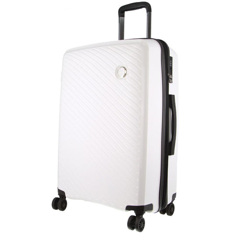 Suitcases Monaco Checked Luggage Bag Travel Carry On Suitcase 65Cm (82.5L) White