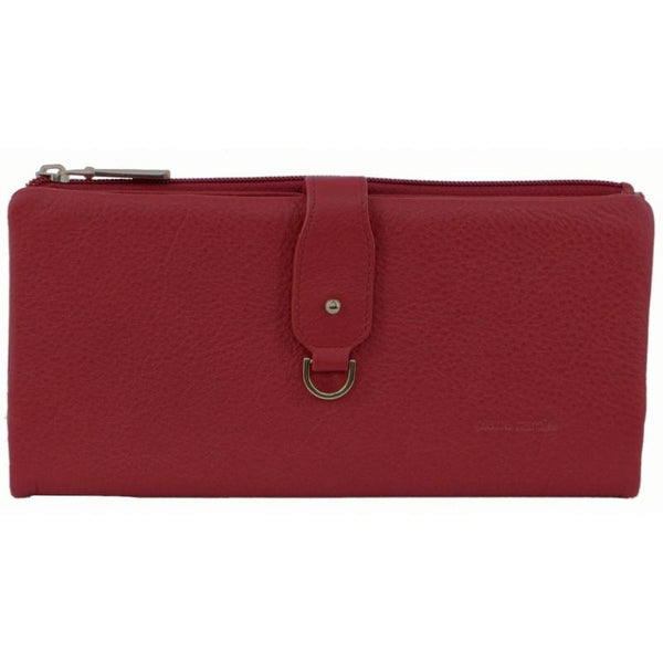 Wallets Pierre Cardin Womens Rfid Italian Leather Wallet Purse Credit Holder Red