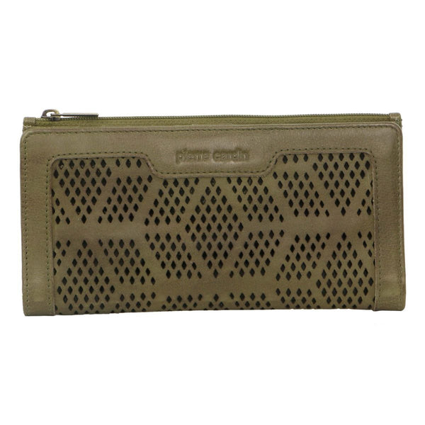 Wallets Pierre Cardin Perforated Leather Ladies Handy Travel Wallet