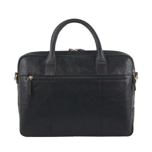 Laptop Cases & Bags Pierre Cardin Leather Multi Compartment Business Laptop Bag Black