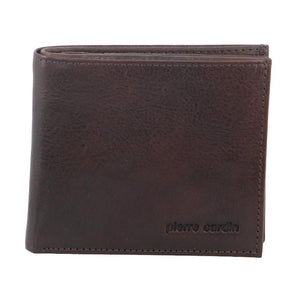 Wallets Pierre Cardin Mens Wallet Tri Fold Leather W/ Rfid Protection Chocolate