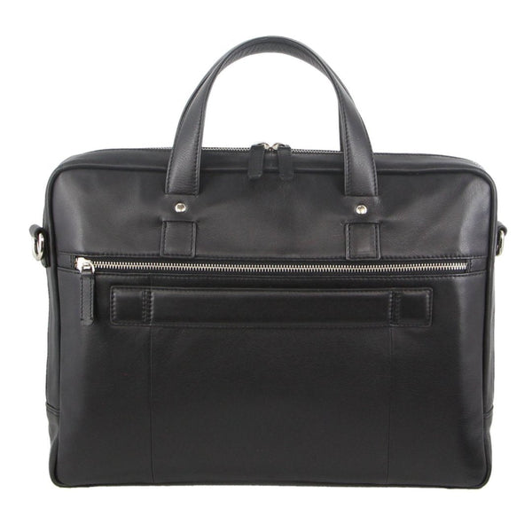 Laptop Cases & Bags Pierre Cardin Mens Pebbled Leather Computer Laptop Bag Travel Overnight Black