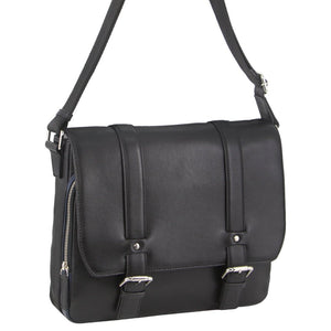 Laptop Cases & Bags Pierre Cardin Pebbled Leather Computer Laptop Bag Overnight Satchel Black