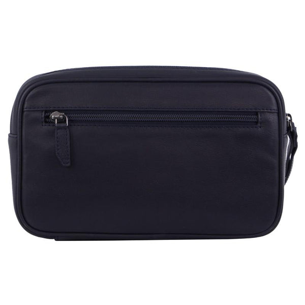 Bags Pierre Cardin Mens Leather Organizer Bag Toiletry Case Navy