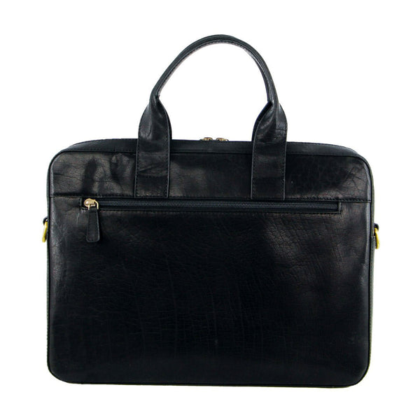 Laptop Cases & Bags Pierre Cardin Mens Italian Leather Computer Bag Black