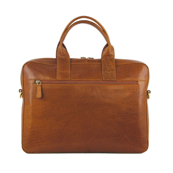 Laptop Cases & Bags Pierre Cardin Mens Italian Leather Computer Laptop Bag Travel Tan