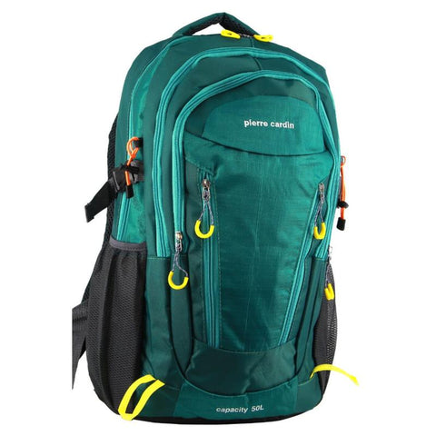 Bags Pierre Cardin Mens Backpack Bag Rfid Pocket Nylon Travel Sport Large Green